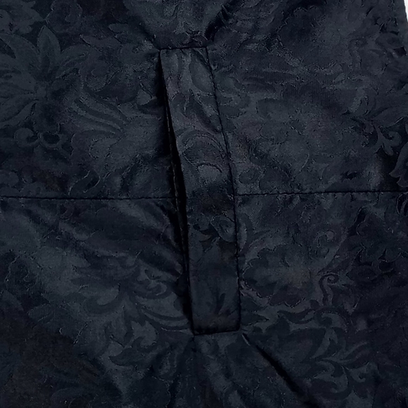 WAH MAKER Frontier Men's Black Single Breasted Tooled Silk Vest Size Large - Picture 5 of 11